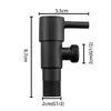 Válvula Angular Tripla de Aço Inoxidável 304 para Banheiro, Modelo Transfronteiriço, Entrada de Água Quente e Fria de Grande Fluxo, Válvula Angular Universal Espessada Antiexplosão