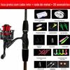 Kit Completo de Varas de Pesca Luya Varas de Pesca Varas de Pesca de Carbono Venda por Atacado Dropshipping Conjunto de Pesca Luya Suprimento Transfronteiriço