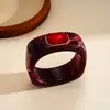 Pulseira Geométrica de Resina Estilo Dopamina Europeia e Americana com Strass, Pulseira de Nicho High-End Transfronteiriça, Joia de Personalidade Exagerada para Mulheres