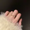 Anillo Abierto Estilo Vintage Flor de Iris para Mujer, Diseño Único de Nicho, Anillo para Dedo Índice, Lujo Ligero, Sensación de Alta Gama, Anillo Exquisito