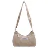 Bolsa de veludo cor sólida estilo coreano moda 2026 verão nova personalizada, bolsa estilosa, bolsa simples de ombro, bolsa feminina