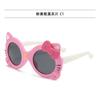 Nuevas gafas de sol para niños, gafas de sol de silicona para bebé transfronterizas, gafas de sol infantiles lindas de gatito, protección UV