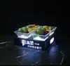 Plato de Fruta Luminoso LED para Bar, Caja KTV, Plato de Bocadillos, Hierro Acero Inoxidable Doble Capa Múltiples Capas Creativo Estante para Frutas