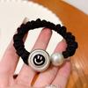 Anillo para el cabello con perla de imitación estilo Chanel, cuerda para el cabello de Corea del Sur, cuerda para el cabello de alta calidad, cuerda para el cabello con tendón de goma elástica duradera, accesorios para el cabello para mujeres
