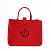 Bolsa de fieltro con personaje de felicidad de boda Personalización Bolsa de fieltro para recuerdos de fiesta Personaje Fu Bolsa de compras de fieltro con LOGOTIPO imprimible