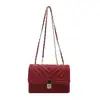Bolso Cuadrado Pequeño Romboidal de Textura de Alta Gama al Por Mayor Bolso de Mujer 2025 Verano Nuevo Estilo Bolso de Hombro con Cadena de Lujo Ligero Bolso Cruzado para Viajero