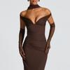 Amazon Europeo y Americano 2025 Verano Elegante Falda Ajustada Sexy Moda Adelgazante Look Malla Cinta Vestido Tubo Top