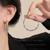 Pendientes Largos con Borla de Plata 925 para Mujer, Lujo Ligero, Pendientes de Perla Elegantes y de Gama Alta, Pendientes Populares de Otoño e Invierno al por Mayor