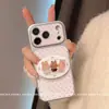Adecuado para funda de iPhone 17 Pro Max iPhone 16 de Apple, estilo simple de alta gama, personalizado para mujeres, anticaída, diseño de conejo de lunares