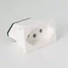 Enchufe de Alimentación AC Tres Agujeros Redondos Tipo Tarjeta Tira PDU Empotrada Enchufe Hembra Especial Brasileño 10A 250V