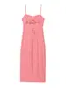 Saia Midi Longa Xadrez com Alça de Ombro Fenda nas Costas Sem Costas Novo Estilo Europeu e Americano Feminino Za Dress Aliexpress Transfronteiriço
