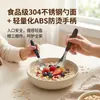 ¡Guau! Cuchara Yuanbao de Acero Inoxidable 304 Personalizada, Cuchara Desayuno Anti-quemaduras, Cuchara Sopa de Mango Largo, Cuchara Infantil para Comer