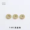 Relleno de Oro de 14K Color Duradero Cuentas Espaciadoras Ruedas Dentadas Cóncavas Espaciadores Pulsera Collar DIY Cuentas Hechas a Mano