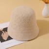 Sombrero de Pescador Cálido para Mujer Nuevo Transfronterizo 2025 Versión Coreana Más Fácil de Combinar Revelador de Rostro Sombrero de Cuenca Pequeño Fotografía Callejera Moda Sombrero de Pescador Venta al por Mayor
