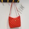 Bolsos dama moda clásico rombo bordado bolso de axila otoño e invierno nuevo decoración de flores bolso de hombro bolso de mujer