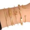 Pulsera y brazalete de lujo ligero de alta gama transfronterizos, accesorios de mano abiertos de moda para mezclar y combinar, accesorios apilables, pulseras y joyas de mano para mujer