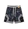 Pantalones Cortos Deportivos de Malla con Estampado Transfronterizo, Largo hasta la Rodilla, Secado Rápido, para Baloncesto, Correr, Entrenamiento, Estilo Veraniego Delgado de Moda