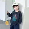 Moletom infantil para primavera e outono de 2026, roupa de outono infantil estilosa, blusa de corte solto, roupa de manga comprida da moda e tendência para bebês