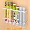 Estante de Almacenamiento de Papel Film de Cocina Estante de Almacenamiento para Refrigerador Hogar Montado en Pared Sin Taladro Cesta Colgante para Almacenamiento de Especias Venta al por Mayor