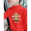 Ropa interior térmica para niños, camiseta de manga larga para niños 2026, nueva, cálida, forro polar de doble cara, cuello semi-alto, top versátil