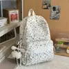 Mochila de Pana para Mujer, Estilo Coreano Ins Simple Casual para Estudiantes, Mochila Pequeña Ligera para Niña Linda