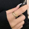 2026 Japão Coreia Moda Transfronteiriça Novo Estilo Influenciadora Digital Anel Feminino Estilo Frio Anel Aberto Dedo Indicador Banhado a Ouro Zircônia Inlaid Anel