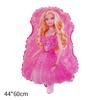 Globo de película de aluminio con forma de muñeca Barbie nueva, decoración para fiesta temática de cumpleaños de princesa Barbie, bola de aire flotante al por mayor