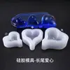 Molde de Resina Cristalina de Amapola Accesorios para Bricolaje Corazón de Cola Larga Alto Brillo Tres Tipos de Corazones Grande, Mediano y Pequeño Moldes de Silicona
