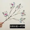 Mariposa de Flores 3D Ramo de Flores Artificiales Decoración de Escena Mariposa Realista de Gama Alta Ramas Secas Flores de Boda Flores Falsas