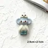 Elefante de Orejas Grandes de Dibujos Animados Brillante DIY Pequeños Accesorios de Resina Llavero Funda de Teléfono Móvil Accesorios para el Cabello