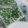 Verde Claro Fundo Plano Diamante Arte de Unhas Ornamentos de Diamante Verde Fruta Pequeno Redondo Fundo Plano Diamante Strass de Vidro Acessórios de Arte para Unhas Transfronteiriços Atacado
