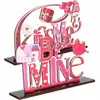 Artesanías de Madera Transfronterizas Más Vendidas para Bodas, Decoraciones de Mesa de Madera con Temática de Amor para el Día de San Valentín, Artesanías de Madera DIY de Escritorio para el Día de San Valentín
