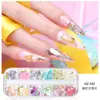 Uñas artísticas de macarrón de colores, cuentas semiesféricas, frijoles de caramelo de dopamina, decoraciones de perlas de fondo plano en caja, resina para uñas, pedrería