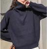 Comercio exterior transfronterizo Suéter de mujer Amazon con solapa y cremallera suéter de mujer otoño e invierno holgado estilo perezoso ropa exterior jersey