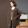 [Buke] Roupas Acolchoadas de Algodão Leve com Gola Redonda Estilo Italiano Casual Hangzhou Inverno 2024 Nova Roupa para Mãe de Meia-idade Outono/Inverno 2024