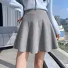 Falda de Otoño/Invierno de Cintura Alta Estilo Chica Picante para Mujer, Material de Algodón de Nicho, Falda Corta Combinada con Jersey Blanco Albaricoque Talla Única Falda Sexy