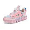 Zapatos Deportivos para Niñas 2026 Primavera/Otoño Nuevos Impermeables Superficie de Cuero Hebilla Giratoria Zapatos para Niños Niños Grandes Suela Suave Zapatos para Correr