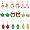 Brincos de Natal Laço Sino Liga Árvore de Natal Papai Noel Conjunto Combinado Brincos de Natal