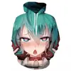 2023 transfronteiriço novo Riman Chuyin futuro cosplay 3D impressão digital moletom com capuz zíper pullover