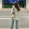 Camisa Delgada Estilo Coreano para Principios de Otoño 2026, Chaqueta Camisa a Cuadros de Nuevo Diseño para Mujer, Top de Primavera y Otoño para Principios de Otoño