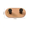 Gancho de Madera de Bambú Natural sin Clavos Gancho de Fila Creativo Estante de Almacenamiento de Pared para Baño Cocina Baño Gancho para Ropa Sombrero