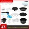 Cross-border 8 polegadas Air Fryer acessórios terno 8 polegadas 12 peças cesta de pizza placa de aço inoxidável prateleira Amazon