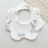 Tecido de gaze amassada de 6 camadas toalha de baba de bebê babador de bebê babador espessado para homens e mulheres comendo toalha suja para bebê cuspir leite