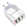 Cargador rápido PD + QC3.0 para teléfono móvil, cabezal de carga de 2,4 A, carga rápida dual, venta al por mayor transfronteriza entre EE. UU. y Europa.