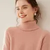 Suéter Feminino de Tricô Cashmere com Gola Alta e Manga Raglan Elegante para Trabalho Casual Simples Solto Manga Longa Top Básico
