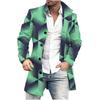 Comercio Exterior Otoño e Invierno Nuevo Abrigo de Lana Estampado Retro de Cuello Alto para Hombre Abrigo Casual para Hombre