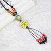 Colgante de estilo étnico vintage para otoño e invierno, accesorios, adornos, collar, cadena de suéter para mujer, joyería sencilla y combinable.