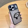 Modelo Popular Transfronterizo Adecuado para Iphone17Promax Piel Mate Soporte de Succión Magnética con Película para Lente Funda Protectora para Teléfono Móvil