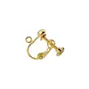 Tornillos con Cabeza de Perla de Vidrio de Cobre, Clips para Oreja Ajustables, No Requieren Perforación, Accesorios para Oreja, Ganchos para Oreja de Clip, Joyería