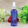 Botella cuentagotas de PET de 50 ml para aceite esencial tapa de color brillante botella de plástico botella para mezclas botella para rellenar botella de aceite esencial botella para cosméticos para rellenar